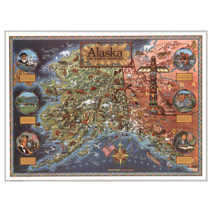 handcrafted wooden jigsaw puzzle of Alaska