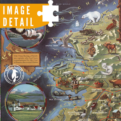 Alaska Wooden Jigsaw Puzzle | Explore Arctic Landscapes | Far North Frontier