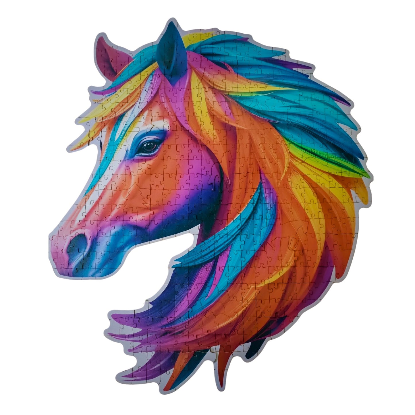 Horse Wooden Jigsaw Puzzle – 23" Whimsies Edition | Animal Totem Art