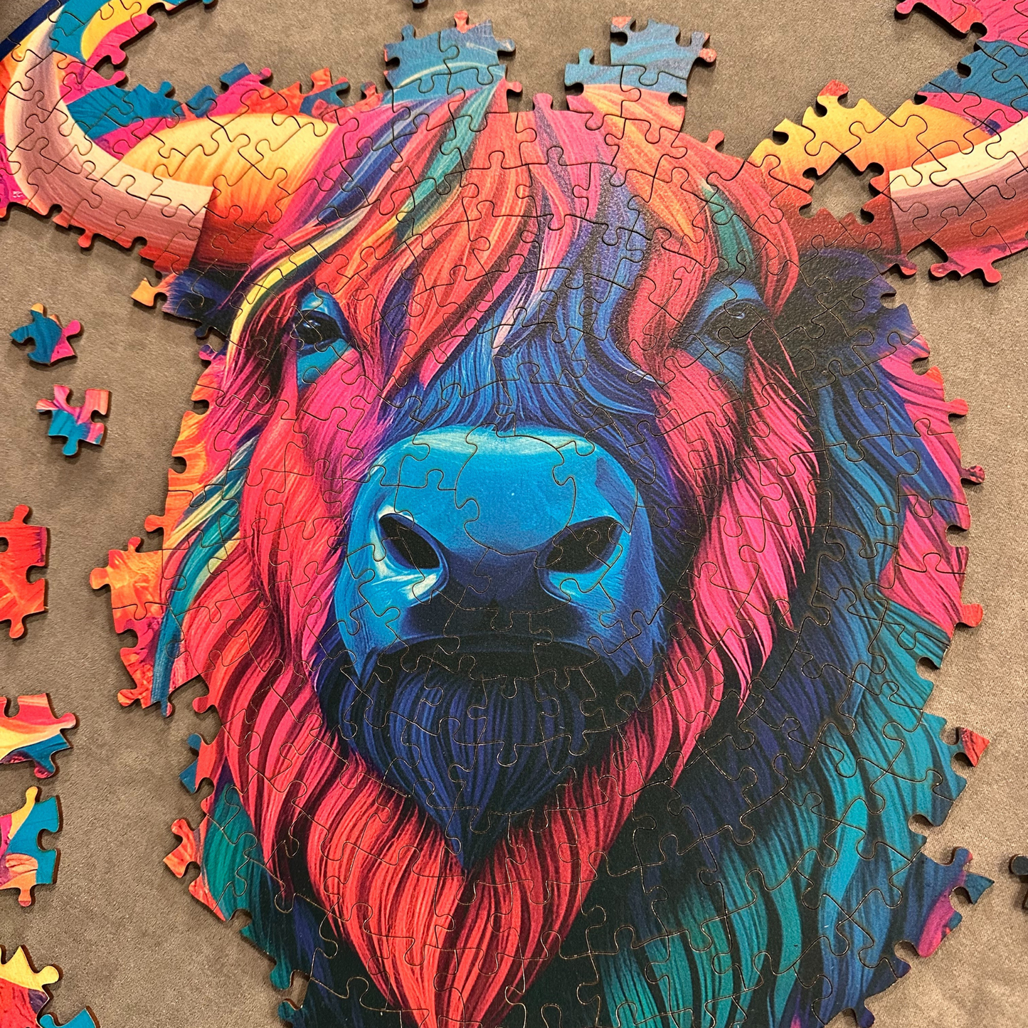 Buffalo Bison Wooden Jigsaw Puzzle – 23" Whimsies Edition | Animal Totem Art