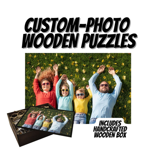 Custom Wooden Jigsaw Puzzle – Up to 1000 Pieces | Personalized Gift