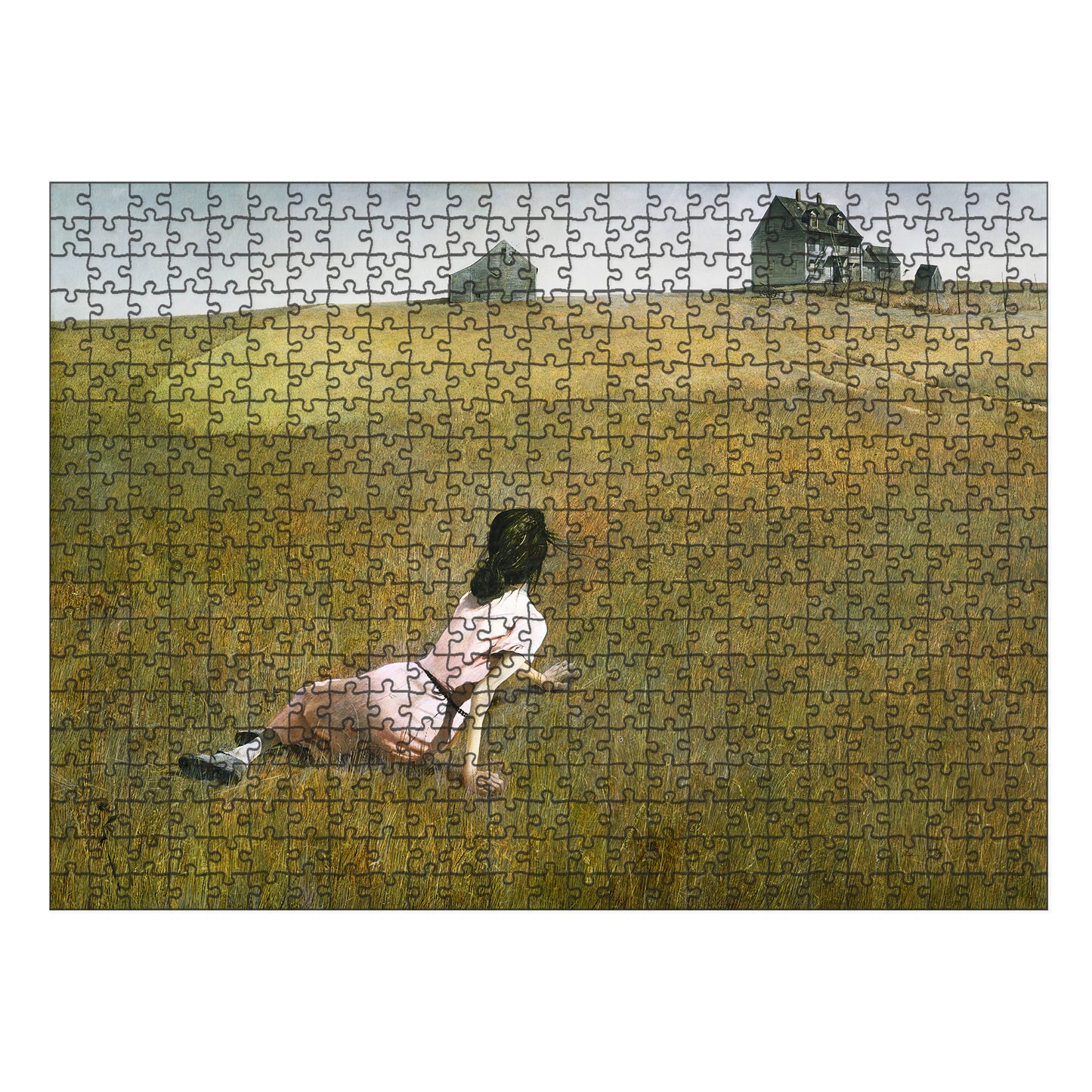 Christina's World by Andrew Wyeth | Wooden Puzzle | Adult Jigsaw | Map Collector gifts