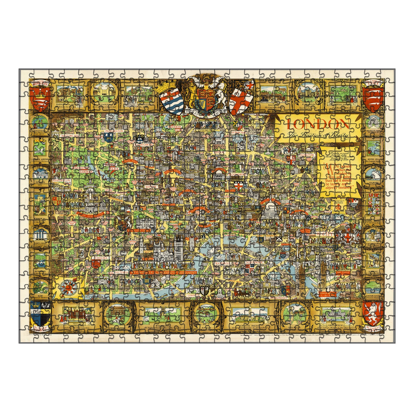 London Vintage Wooden Puzzle | Bastion of Liberty | Adult Jigsaw Puzzle