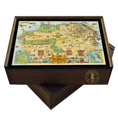 San Francisco Jigsaw Puzzle | Wooden Puzzle | Adult Jigsaw | Map Collector gift