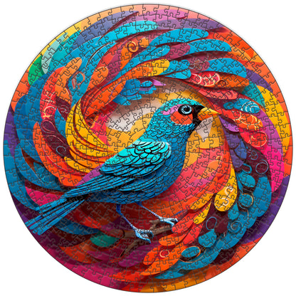 Bird Wooden Jigsaw Puzzle – 23" Whimsies Edition | Animal Totem Art