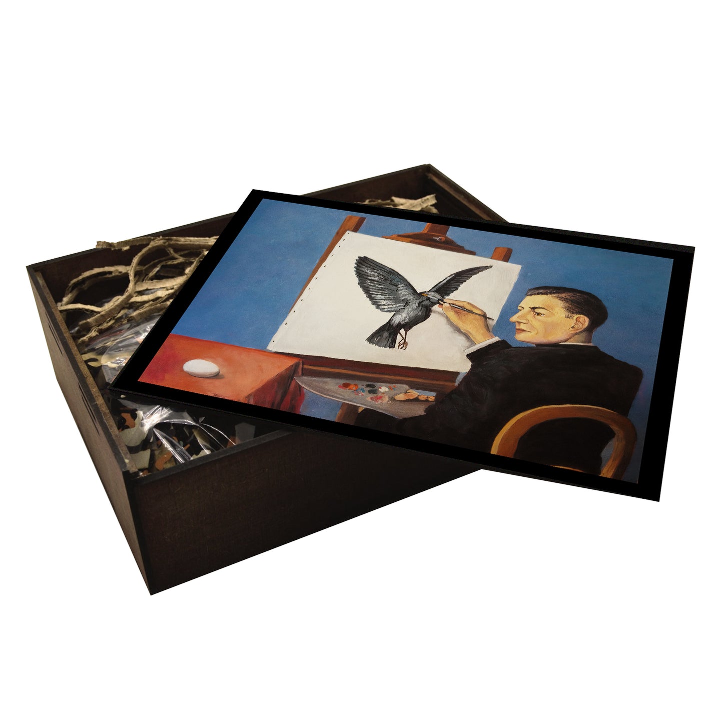 Magical Magritte: Clairvoyance Wooden Jigsaw Puzzle