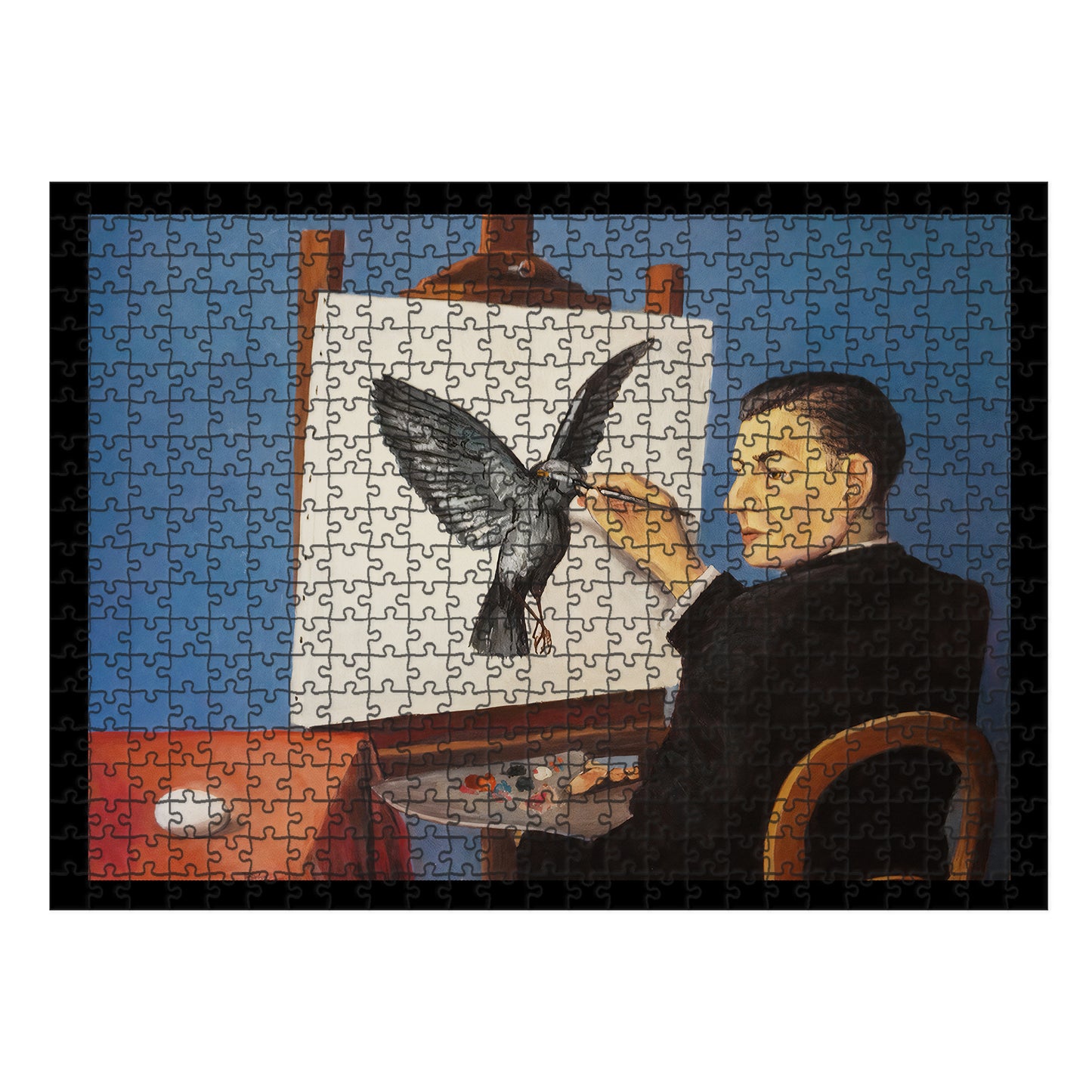 Magical Magritte: Clairvoyance Wooden Jigsaw Puzzle