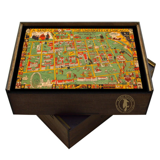 University of Chicago Wooden Puzzle | Adult Jigsaw Puzzle | CHICAGO | WHIMSICAL