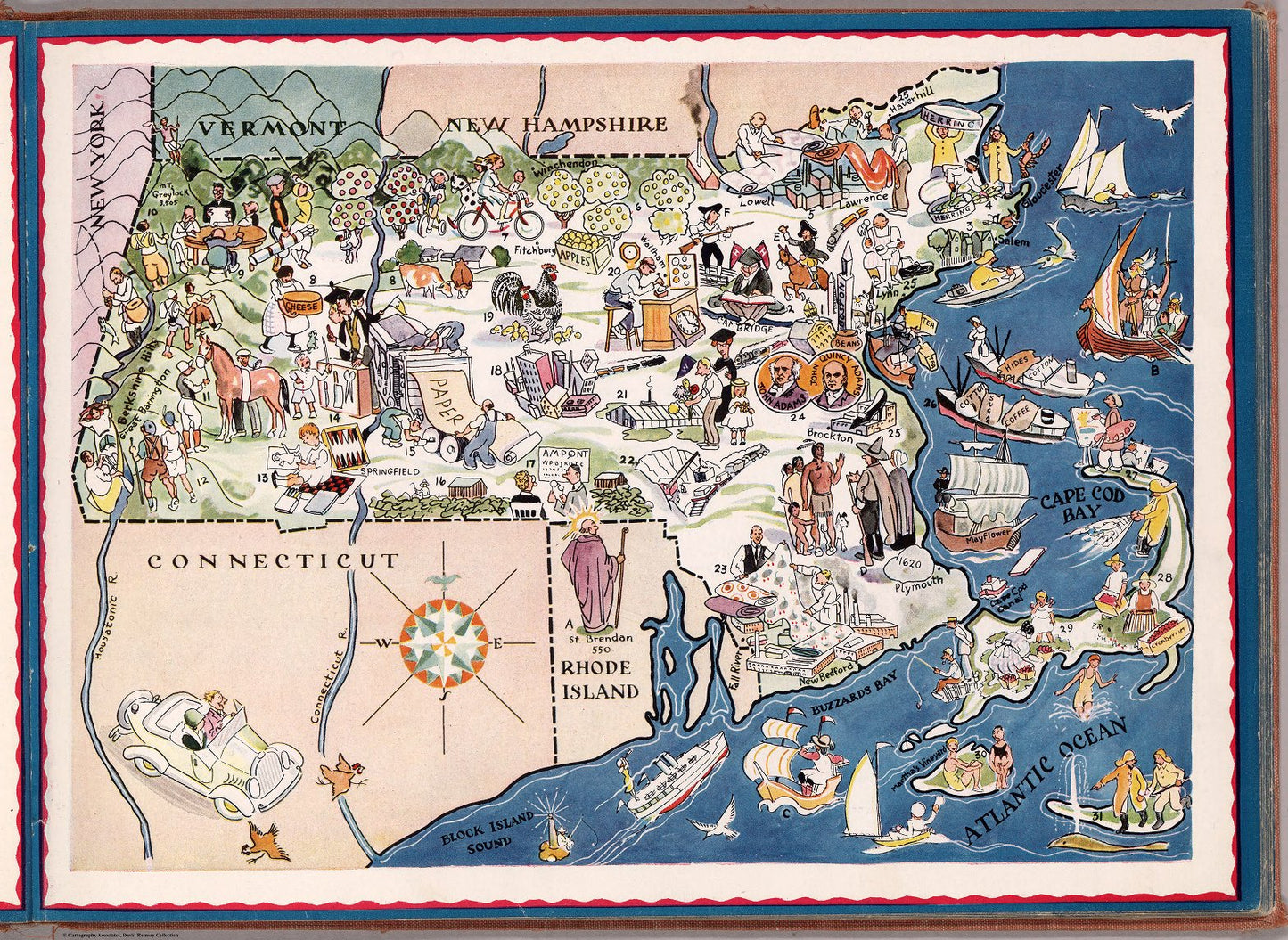 Vintage Map of Massachusetts - Historical Map Wooden Jigsaw Puzzle, Perfect for History Buffs!