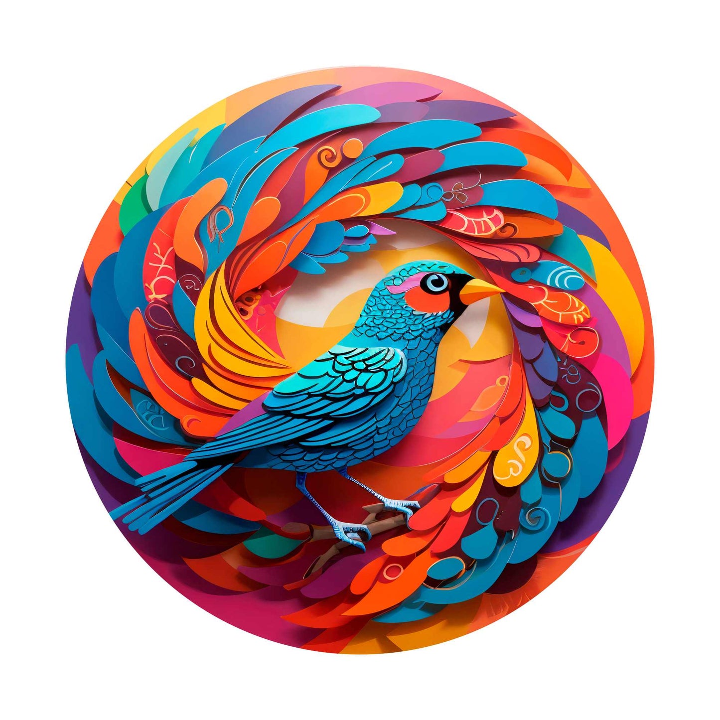 Bird Wooden Jigsaw Puzzle – 23" Whimsies Edition | Animal Totem Art