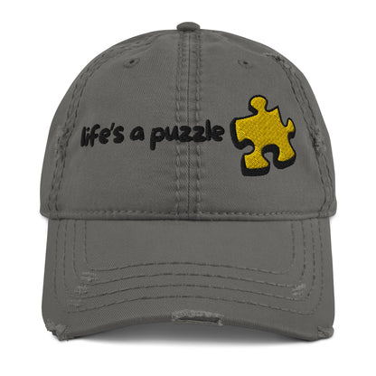 Distressed Unisex Hat | Life's a puzzle