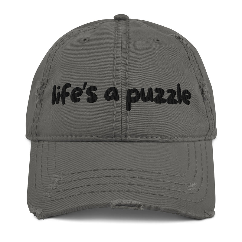 Distressed Unisex Hat | Life's a puzzle | Many colors!