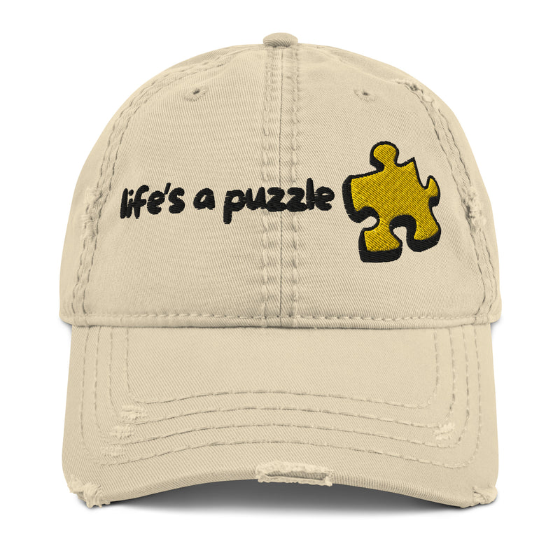 Distressed Unisex Hat | Life's a puzzle