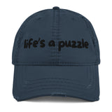 Distressed Unisex Hat | Life's a puzzle | Many colors!