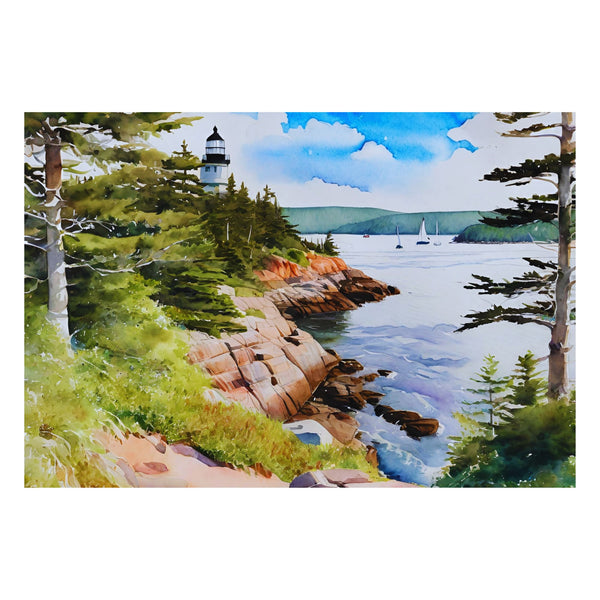 Maine Lighthouse Wooden Puzzle | Coastal Jigsaw | Nautical Escape