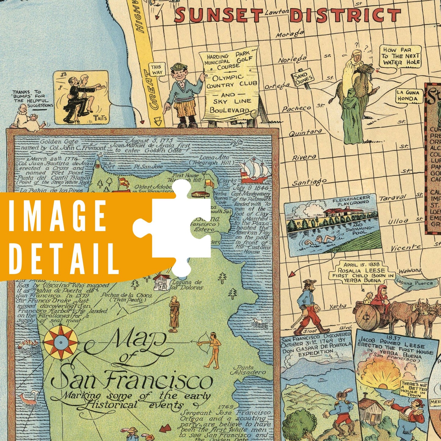 San Francisco Jigsaw Puzzle | Wooden Puzzle | Adult Jigsaw | Map Collector gift