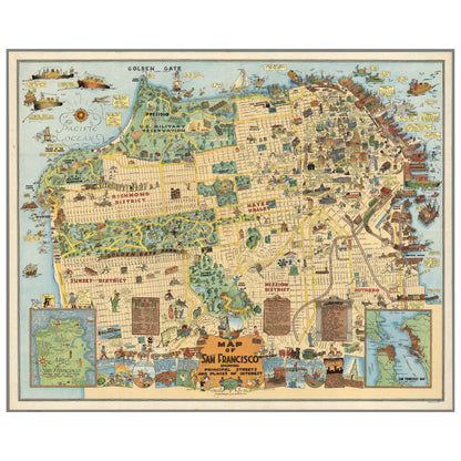 San Francisco Jigsaw Puzzle | Wooden Puzzle | Adult Jigsaw | Map Collector gift