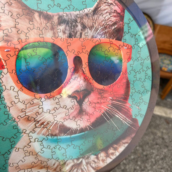 CAT | Trayzzle 12" | Wooden Jigsaw Puzzle | Tray and Home Decor Piece