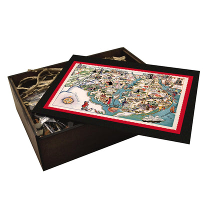 Antique DISTRICT OF COLUMBIA State Map | Wooden Puzzle | Adult Jigsaw | Unique gifts | Map Collector gifts