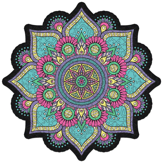 Mandala Wooden Puzzle "BREATH" | Whimsies edition | Adult Jigsaw Puzzle | 23 inches