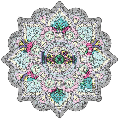 Mandala Wooden Puzzle "BREATH" | Whimsies edition | Adult Jigsaw Puzzle | 23 inches