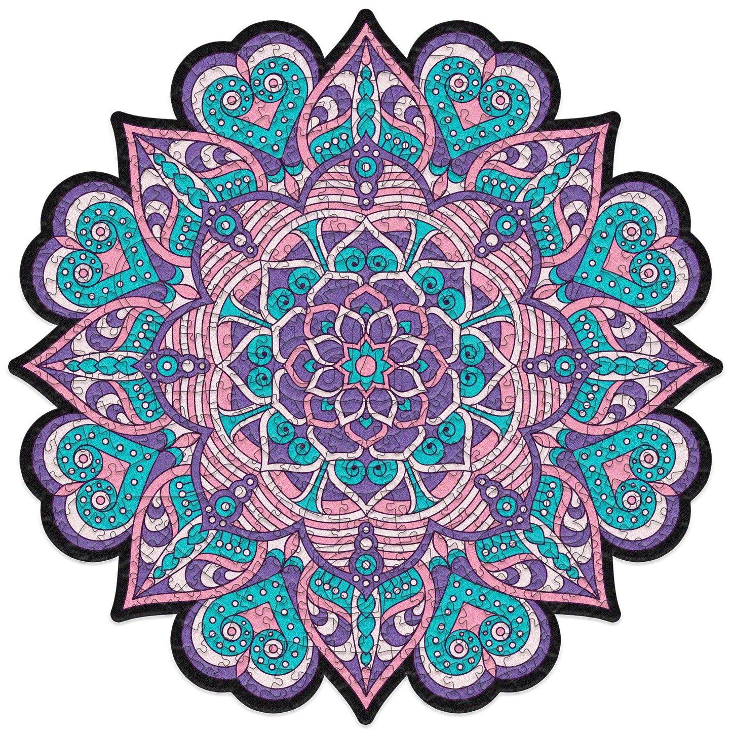 Mandala Wooden Puzzle "CALM" | Whimsies edition | Adult Jigsaw Puzzle | 23 inches