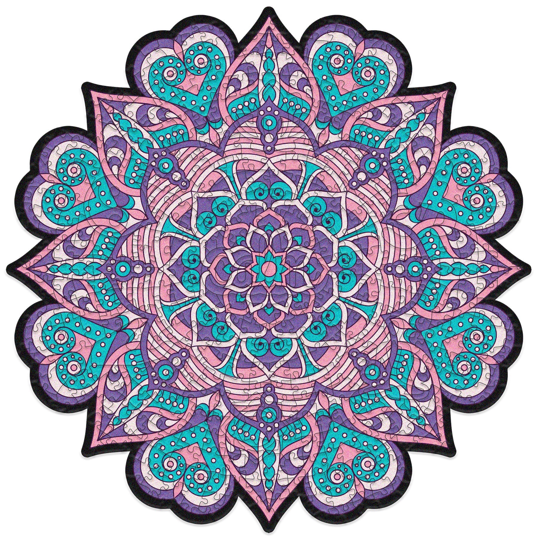 Mandala Wooden Puzzle "CALM" | Whimsies edition | Adult Jigsaw Puzzle | 23 inches