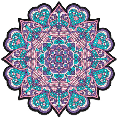 Mandala Wooden Puzzle "CALM" | Whimsies edition | Adult Jigsaw Puzzle | 23 inches