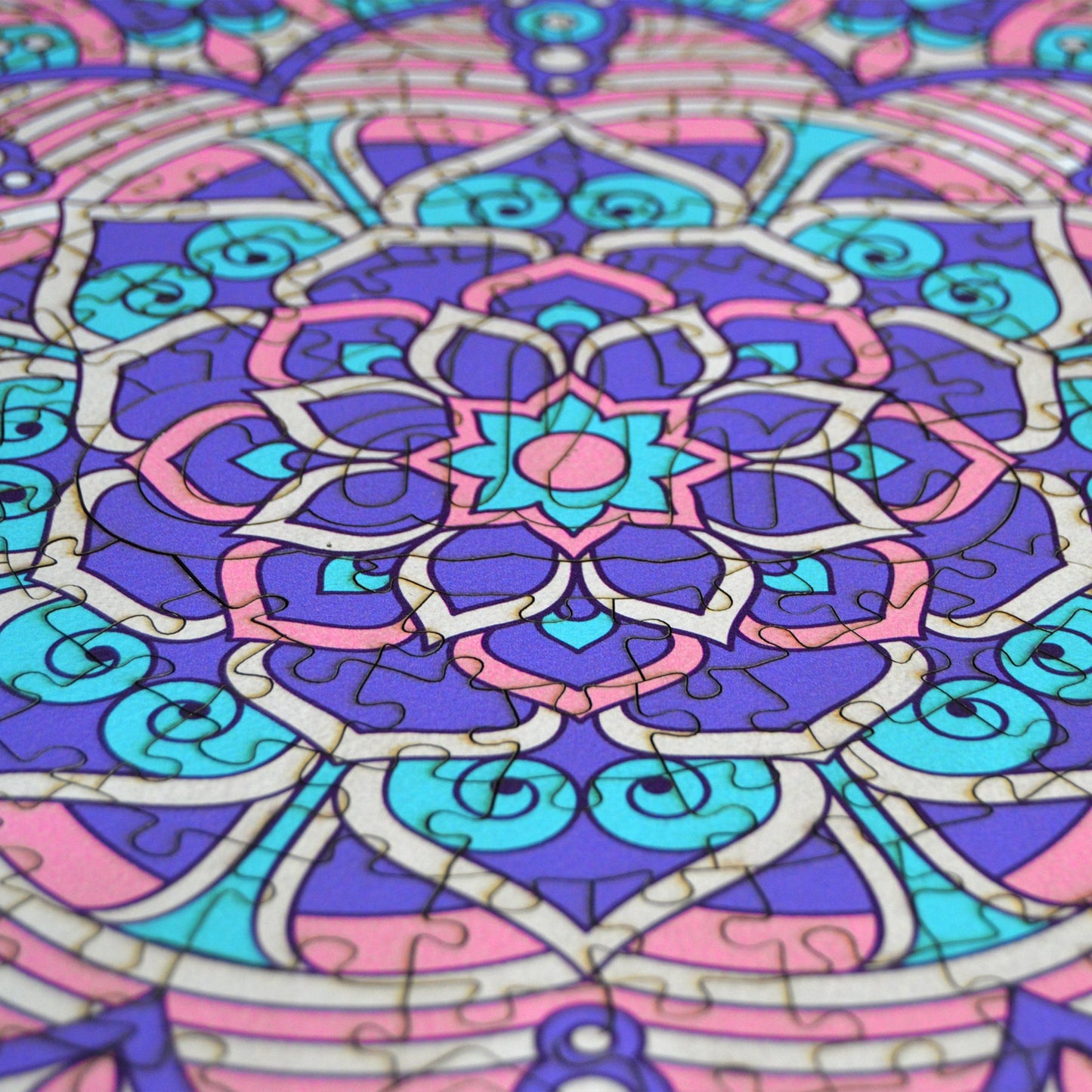 Mandala Wooden Puzzle "CALM" | Whimsies edition | Adult Jigsaw Puzzle | 23 inches