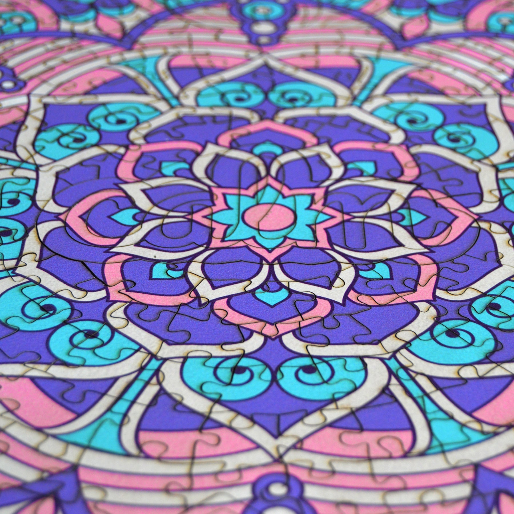 Mandala Wooden Puzzle "CALM" | Whimsies edition | Adult Jigsaw Puzzle | 23 inches