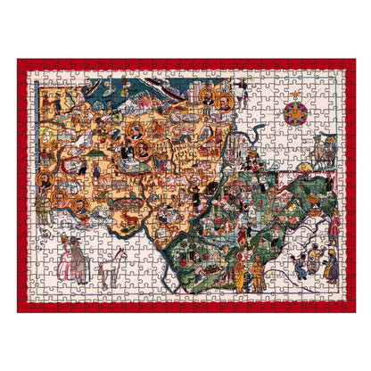 Antique OHIO State Map | Wooden Puzzle | Adult Jigsaw | Unique gifts | Map Collector gifts