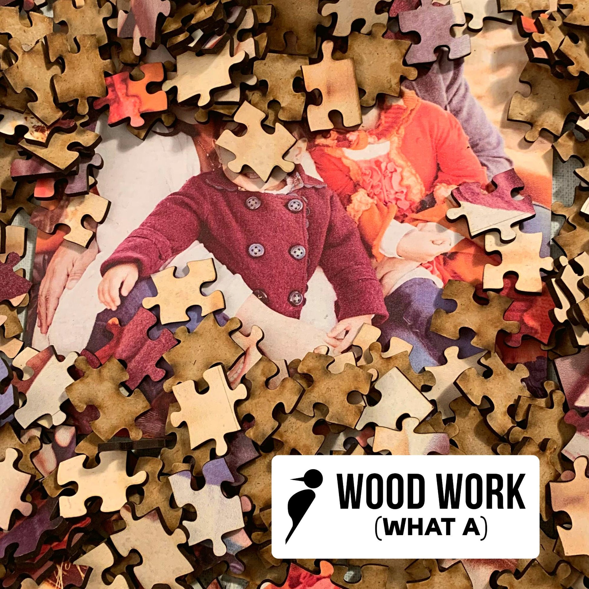 Personalized ROUND wooden puzzle, up to 1000 pieces!