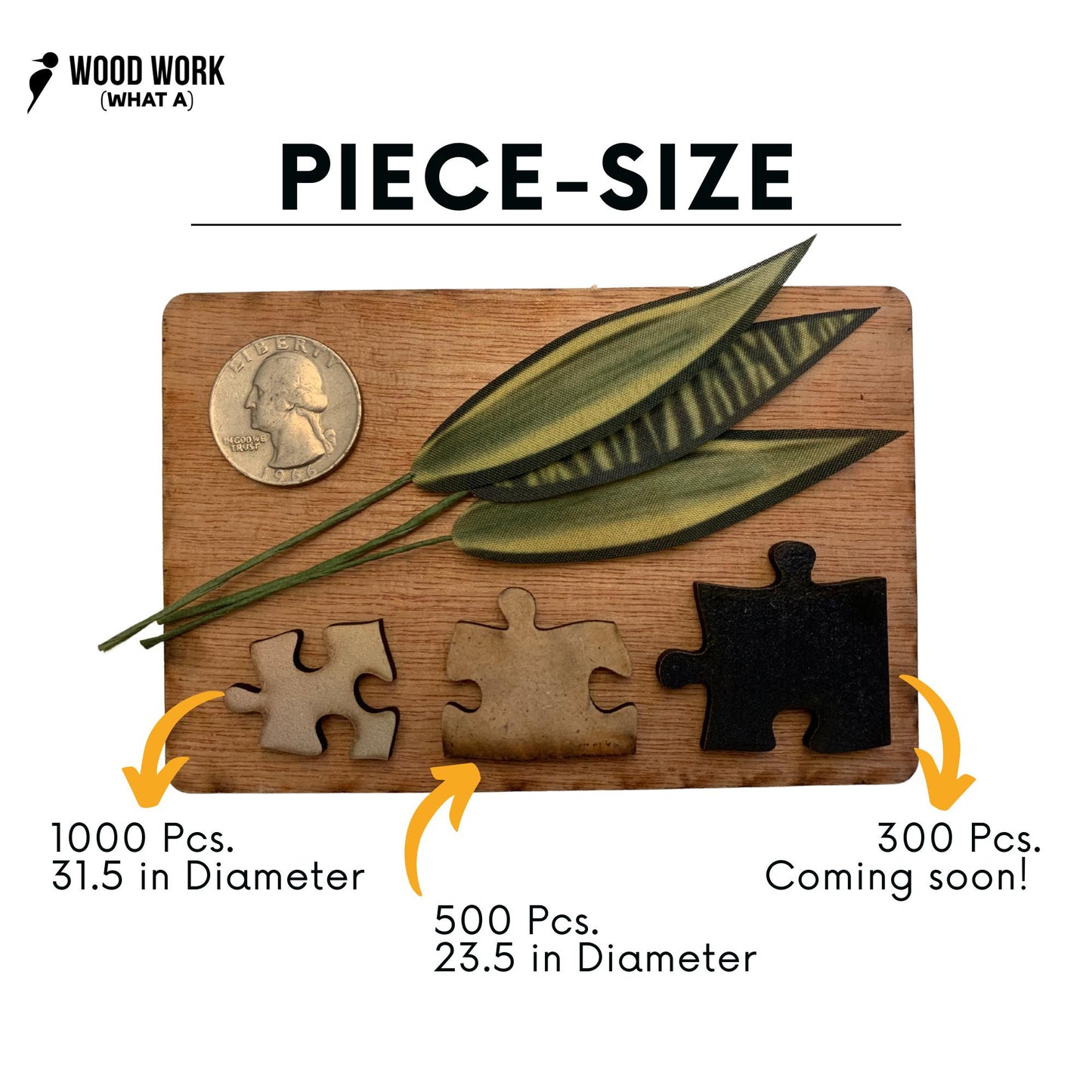 Personalized ROUND wooden puzzle, up to 1000 pieces!