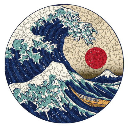 Round Wooden Puzzle "WAVE" | 31 inches 1000 pcs | Adult Jigsaw Puzzles