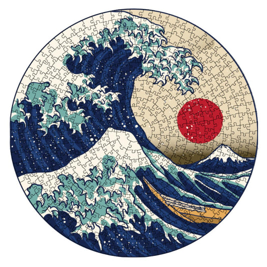 Round Wooden Puzzle "WAVE" | 31 inches 1000 pcs | Adult Jigsaw Puzzles