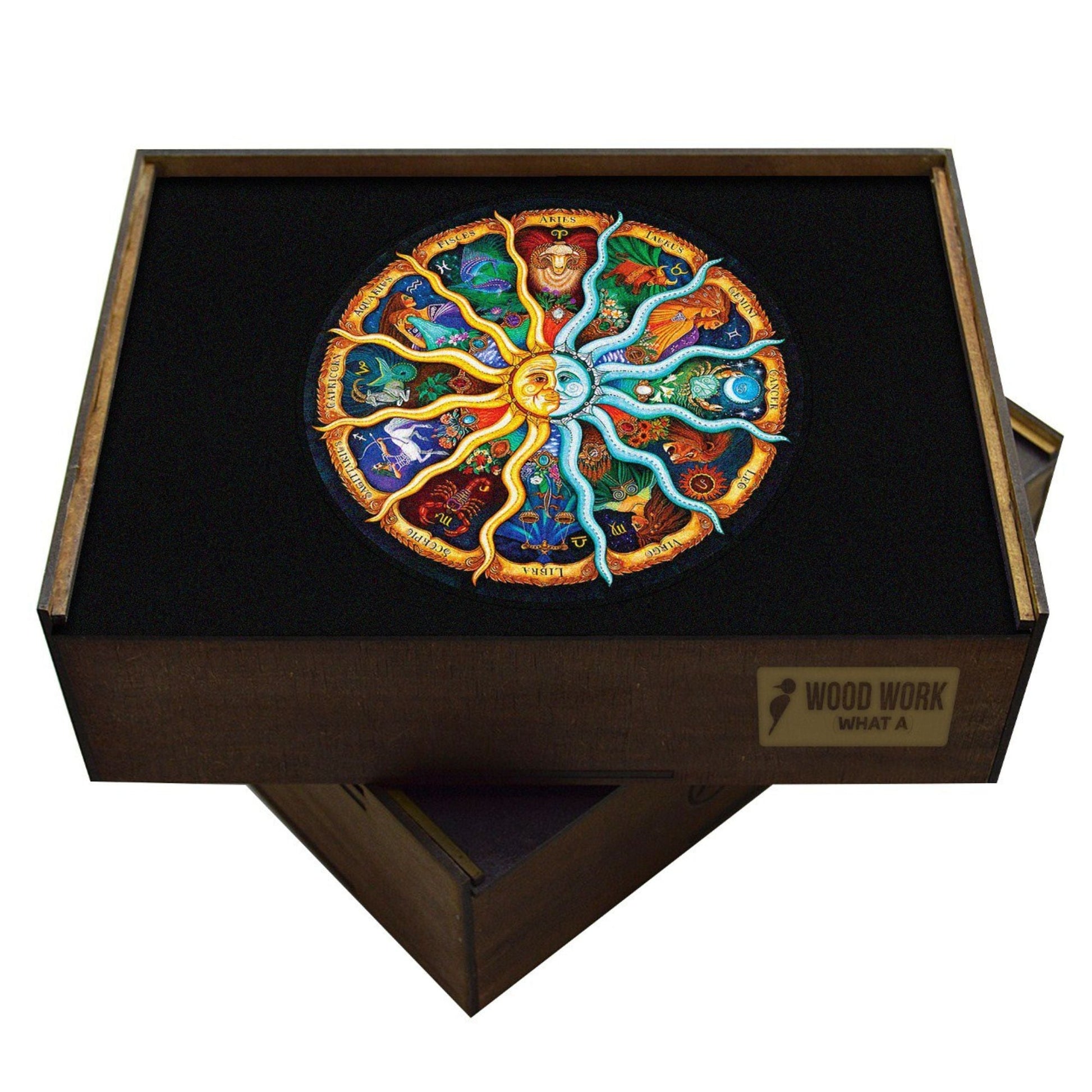 Round Wooden Puzzle "ZODIAC" | 31 inches 1000 pcs | Adult Jigsaw Puzzles