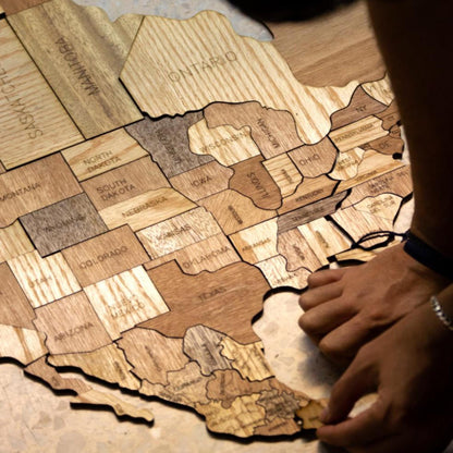 Wooden MAP OF AMERICA | wall & floor puzzle