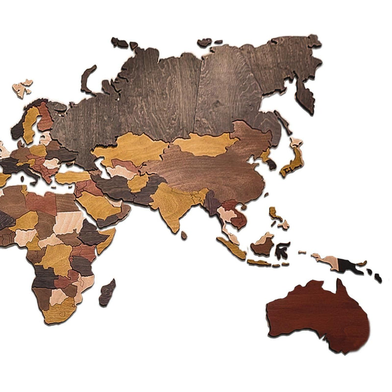 Wooden World Map Wall Puzzle