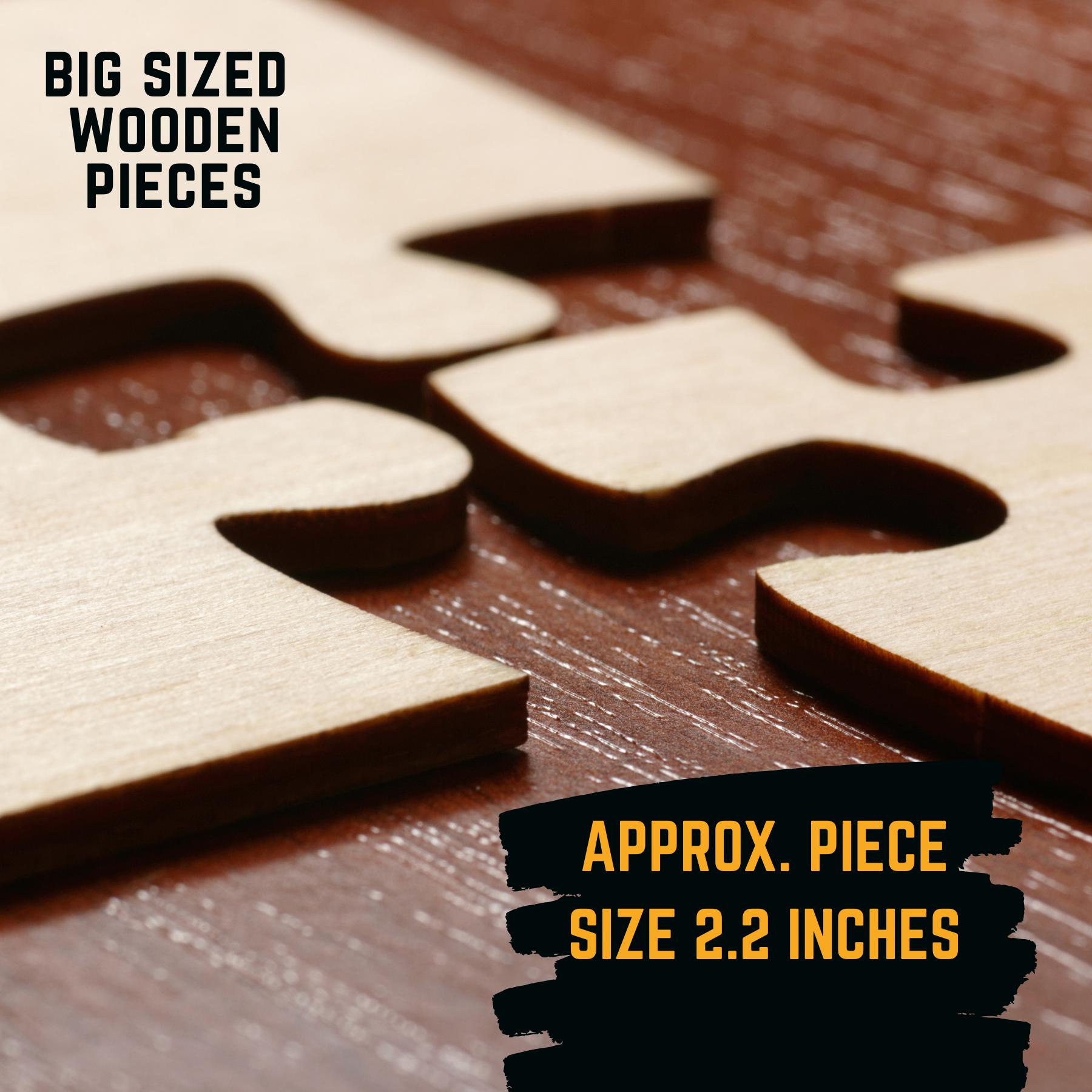 XL Sized Wooden Jigsaw Pieces: Custom Photo Puzzle