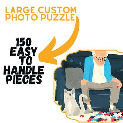 XL Sized Wooden Jigsaw Pieces: Custom Photo Puzzle