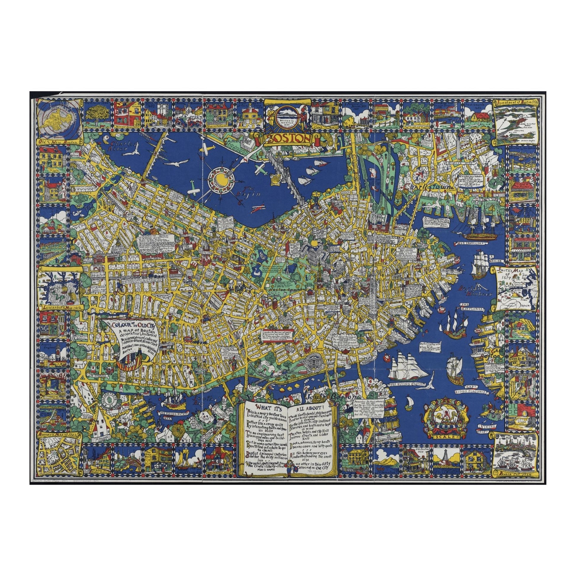 Antique BOSTON Map | Wooden Puzzle | Adult Jigsaw | Map Collector gift