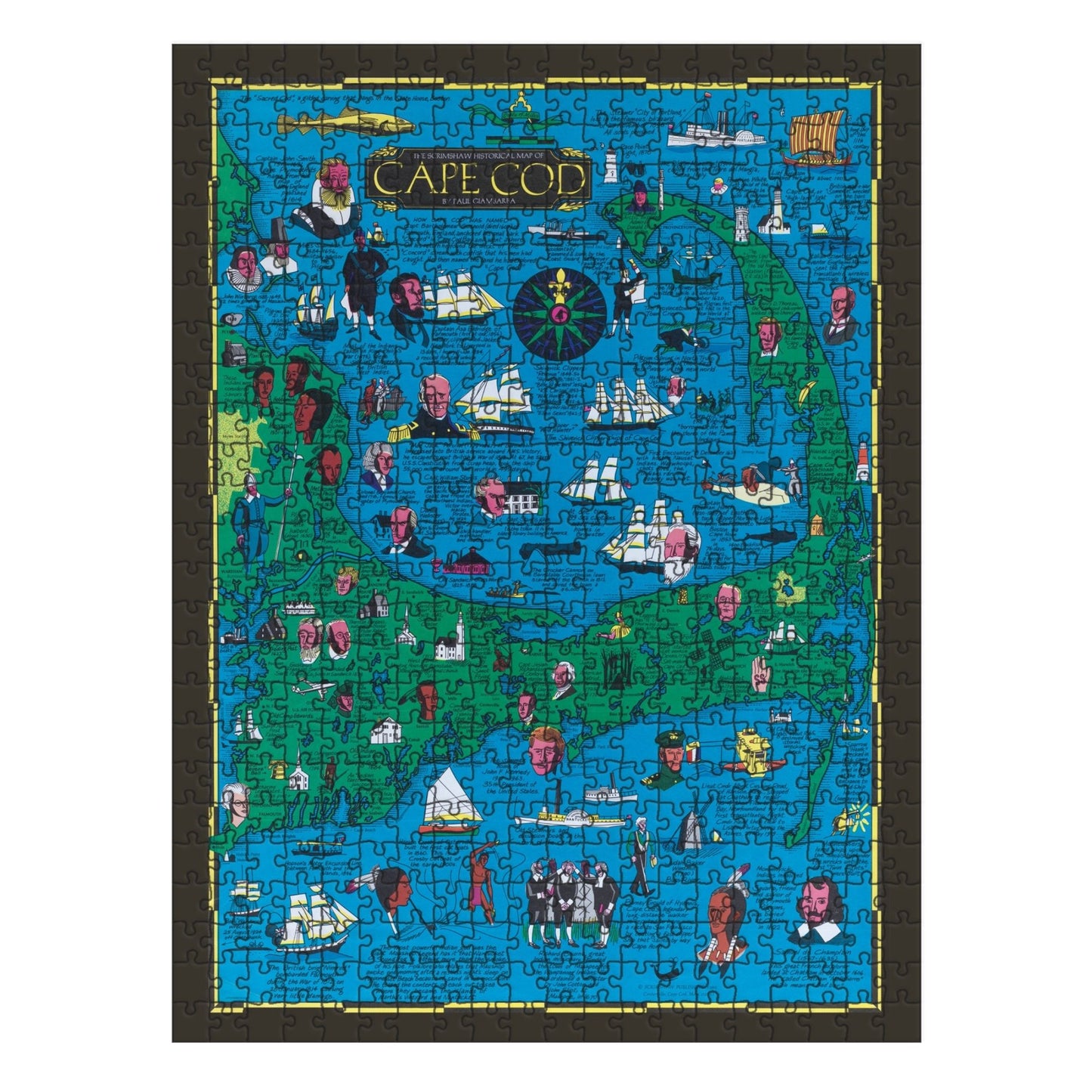 CAPE COD | Wooden Puzzle | Adult Jigsaw | Map Collector gift